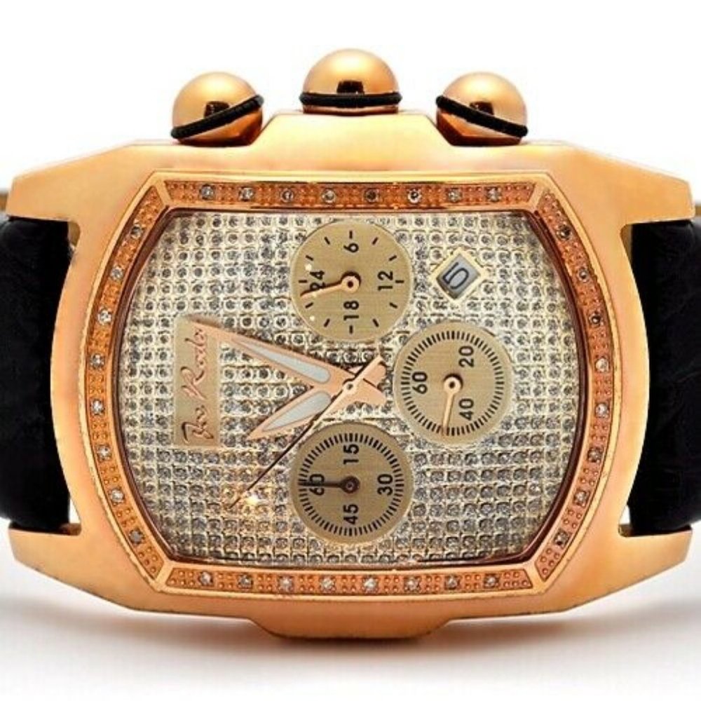Joe Rodeo King 0.36 ct Diamond Mens Rose Gold Tone Watch JKI19